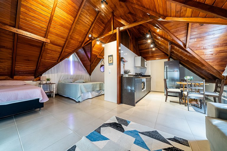 271 - Loft em Residencial com Piscina a 200m da Praia
