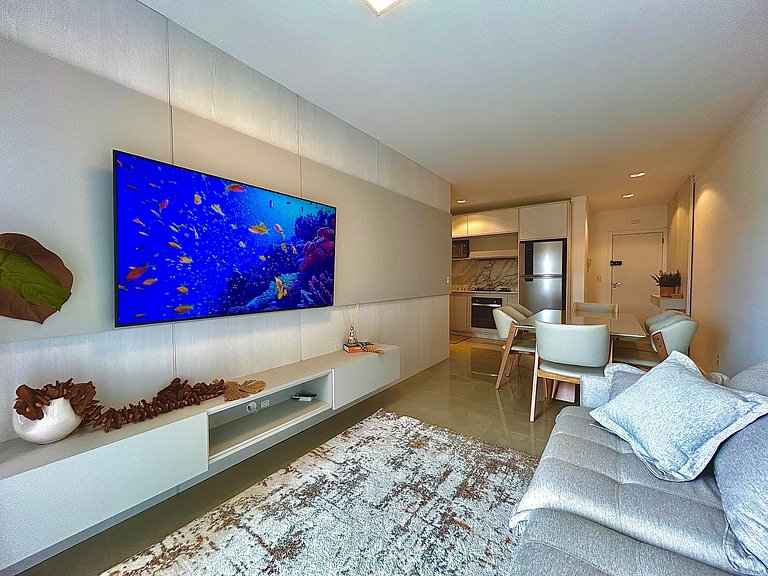 408- Apartamento 2 suítes na praia de Bombas